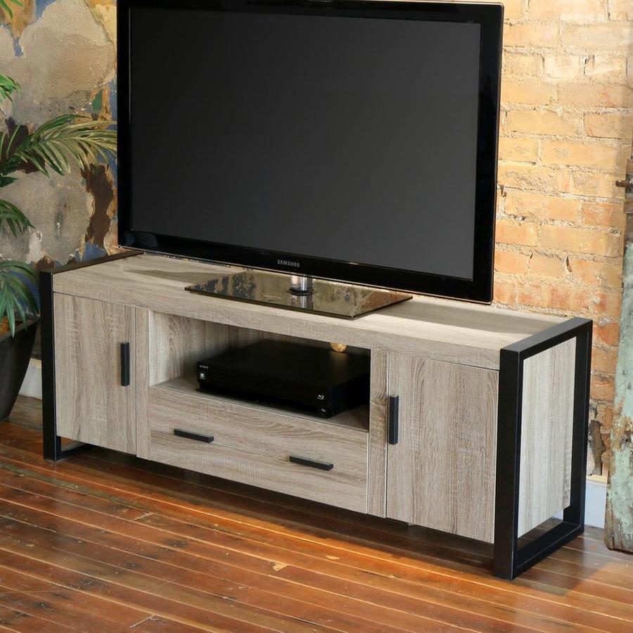 Walker Edison Urban Blend Ash Grey Black Tv Cabinet At Com Walker Edison Urban Blend Ash Grey Black Tv Cabinet