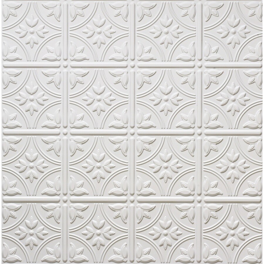 Acoustic Tiles Lowes 10 Pack White Textured 15 16 In Drop