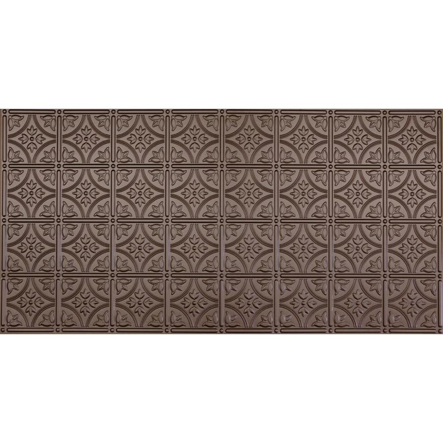 Shop Dimensions Bronze Faux Tin Surface Mount Ceiling Tiles