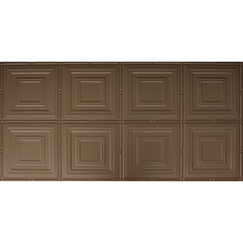 Dimensions Bronze Faux Tin Surface Mount Acoustic Ceiling Tiles Common 48 In X 24 In Actual 48 5 In X 24 5 In At Lowes Com