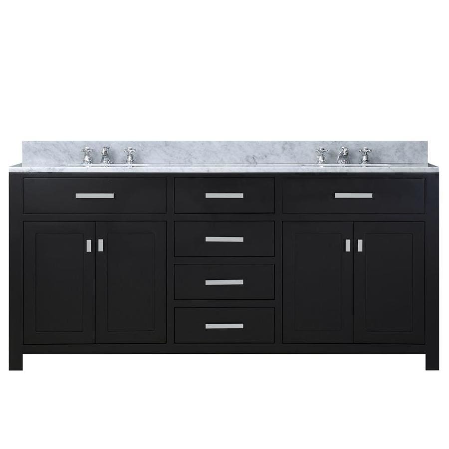 Water Creation Madison Espresso Double Sink Vanity With Carrara Water Creation Madison Espresso Double Sink Vanity With Carrara White Natural Marble Top Common