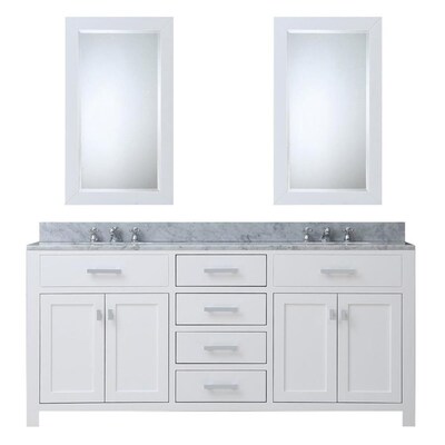Water Creation Madison 72 In Pure White Double Sink Bathroom Water Creation Madison 72 In Pure White Double Sink Bathroom