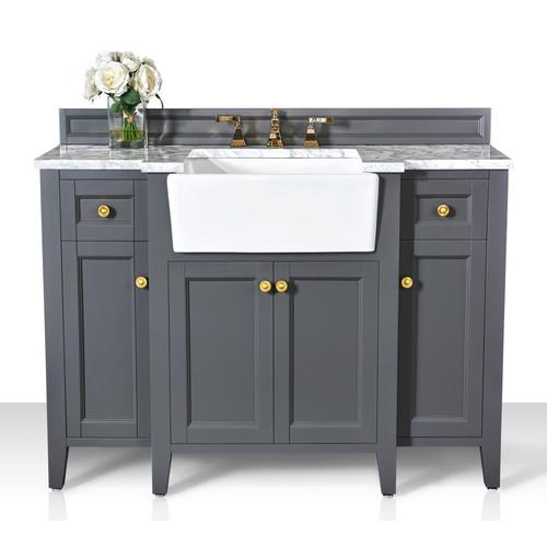 Ancerre Designs Adeline 48in Sapphire Gray Farmhouse Single Sink