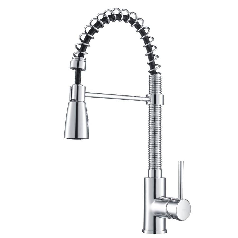 Kraus Premier Kitchen Faucet Chrome 1-Handle Deck Mount ...