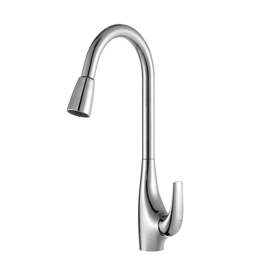 Kraus Premier Chrome 1-Handle Pull-Down Kitchen Faucet at ...