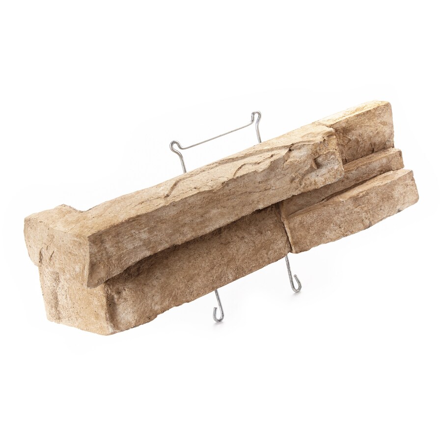 ClipStone Prostack Corner 18Pack 4in x 8in Sand Outside Corner Stone
