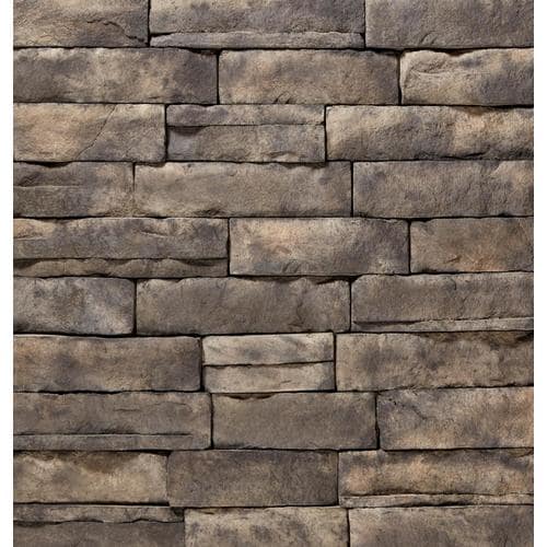 ClipStone Ledgestone Flats 5-sq ft Ash Manufactured Stone Veneer in the ...