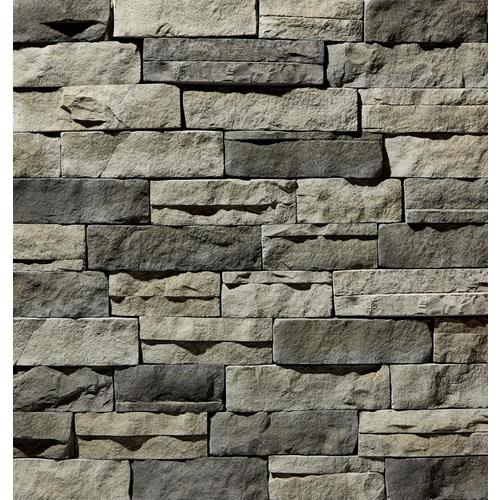 ClipStone Ledgestone Flats 5sq ft Teton Grey Manufactured Stone Veneer at