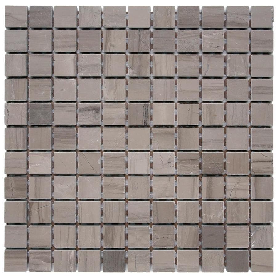 Solistone Haisa Marble 10Pack Haisa Dark 12in x 12in Uniform Squares Marble Mosaic Floor and 