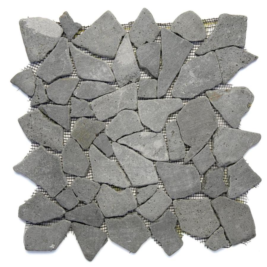 Solistone 6010 Indonesian Pebbles 10-Pack Java Black Mosaic Floor Tile (Common: 12-in x 12-in; Actual: 12-in x 12-in)