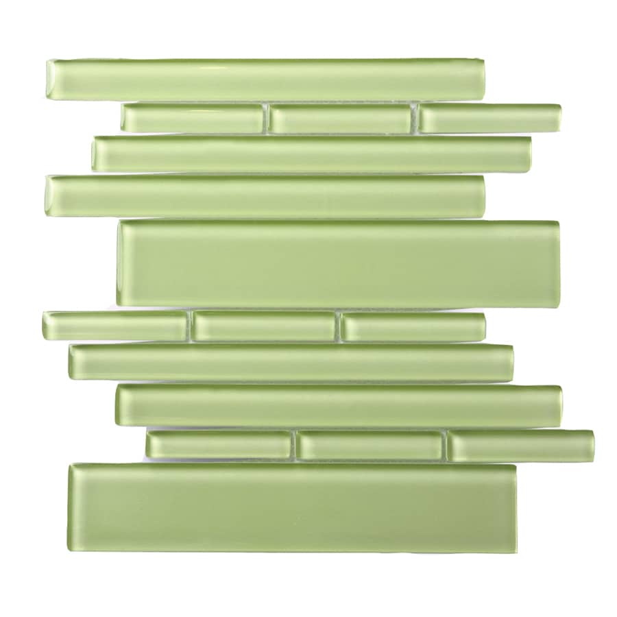 Solistone 9043 Piano Glass 10-Pack Tempo Linear Mosaic Glass Wall Tile (Common: 9-in x 10-in; Actual: 9.5-in x 10.5-in)