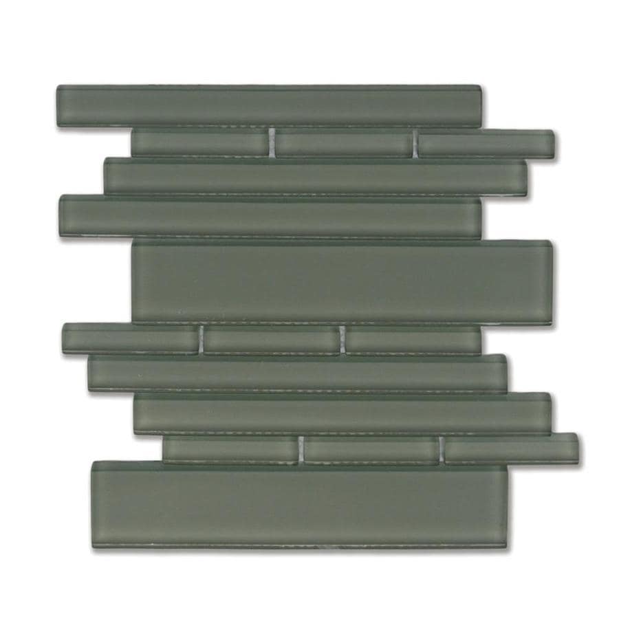 Solistone 9048 Piano Glass 10-Pack Opus Linear Mosaic Glass Wall Tile (Common: 9-in x 10-in; Actual: 9.5-in x 10.5-in)