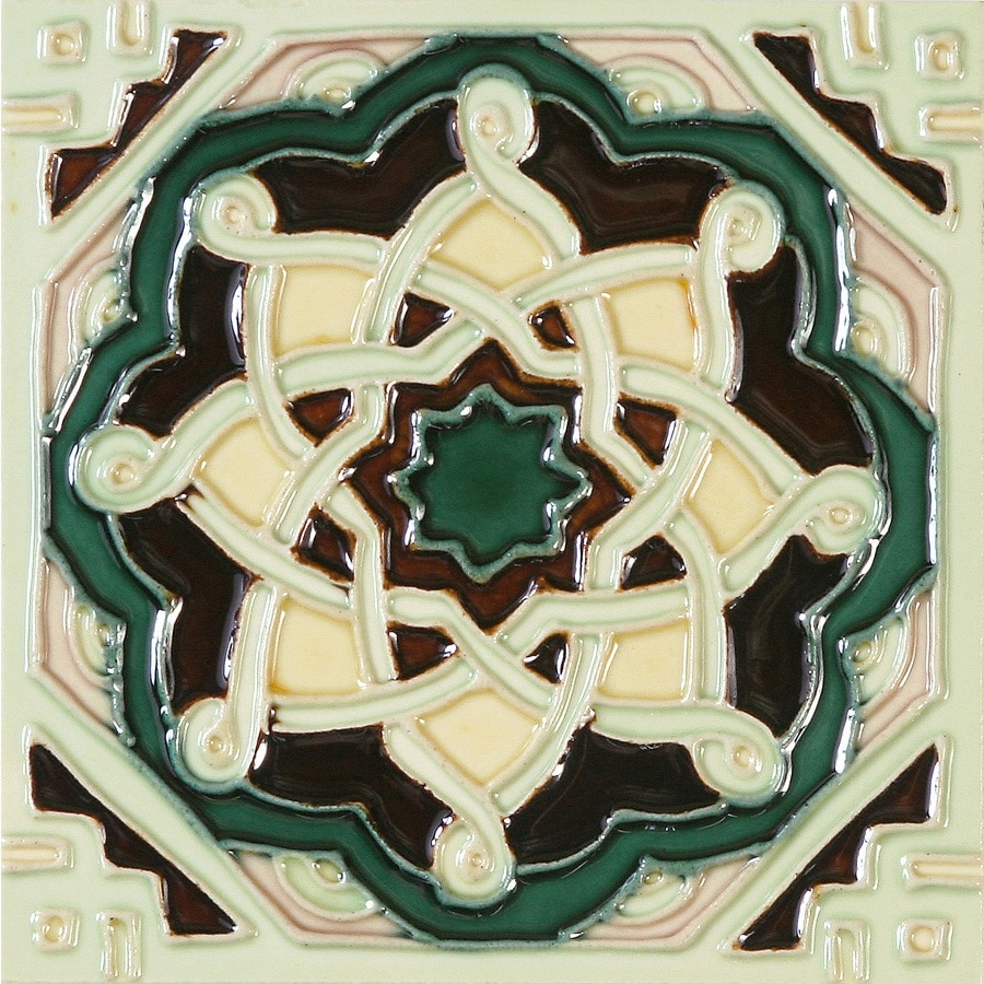 Solistone LABERINTO 6X6 Hand-Painted Ceramic 10-Pack Laberinto Ceramic Wall Tile (Common: 6-in x 6-in; Actual: 6-in x 6-in)