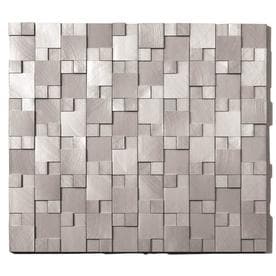 Aluminum Indoor Tile At Lowes Solistone Aluminum 10 Pack Brushed Silver Mixed Pattern Mosaic Wall Tile Common