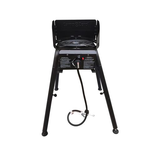 CampZero 34.4in 1Burner Propane 20lb Cylinder Piezo Black Outdoor