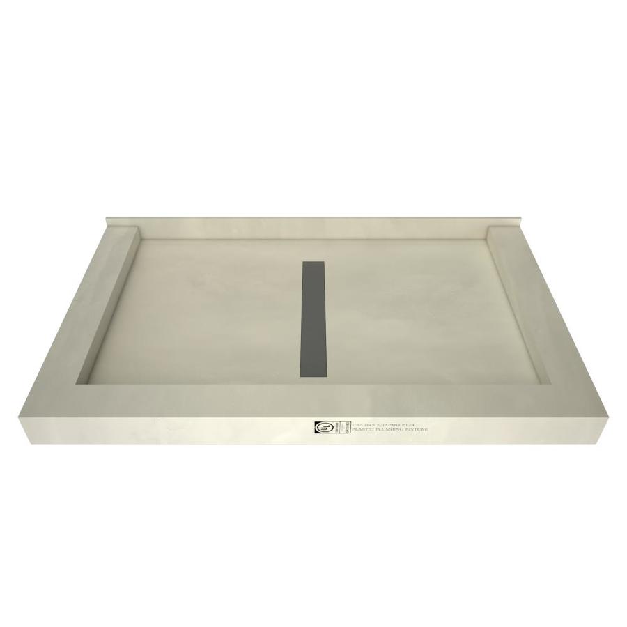 Redi Trench Made For Tile Molded Polyurethane Shower Base 34-in W x 60-in L with Center Drain