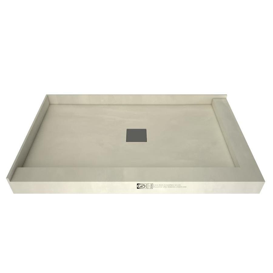 Wonder Drain Made For Tile Molded Polyurethane Shower Base 34-in W x 48 ...