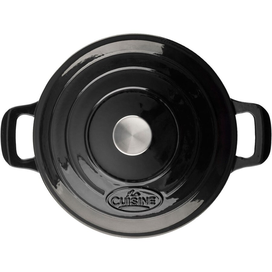 Cast+Iron+Dutch+Oven+with+Lid+6.5-Quart+Sure+Grip+Non+Toxic+ElegantBy+La+ Cuisine for sale online