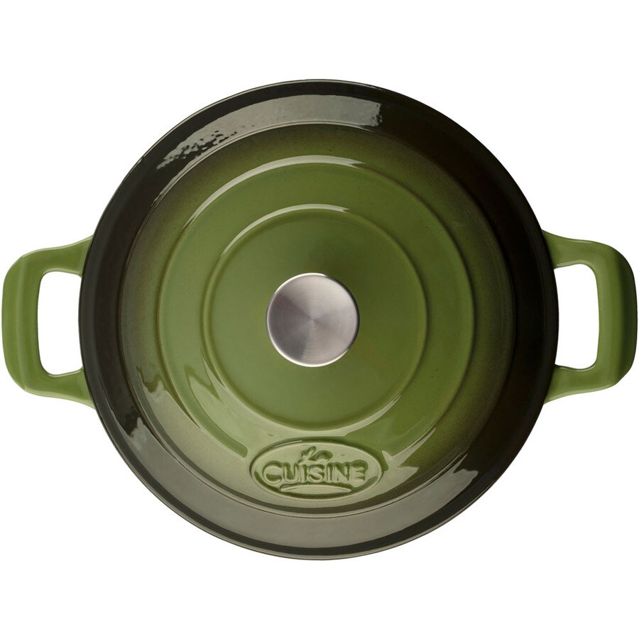 Cast+Iron+Dutch+Oven+with+Lid+6.5-Quart+Sure+Grip+Non+Toxic+ElegantBy+La+ Cuisine for sale online