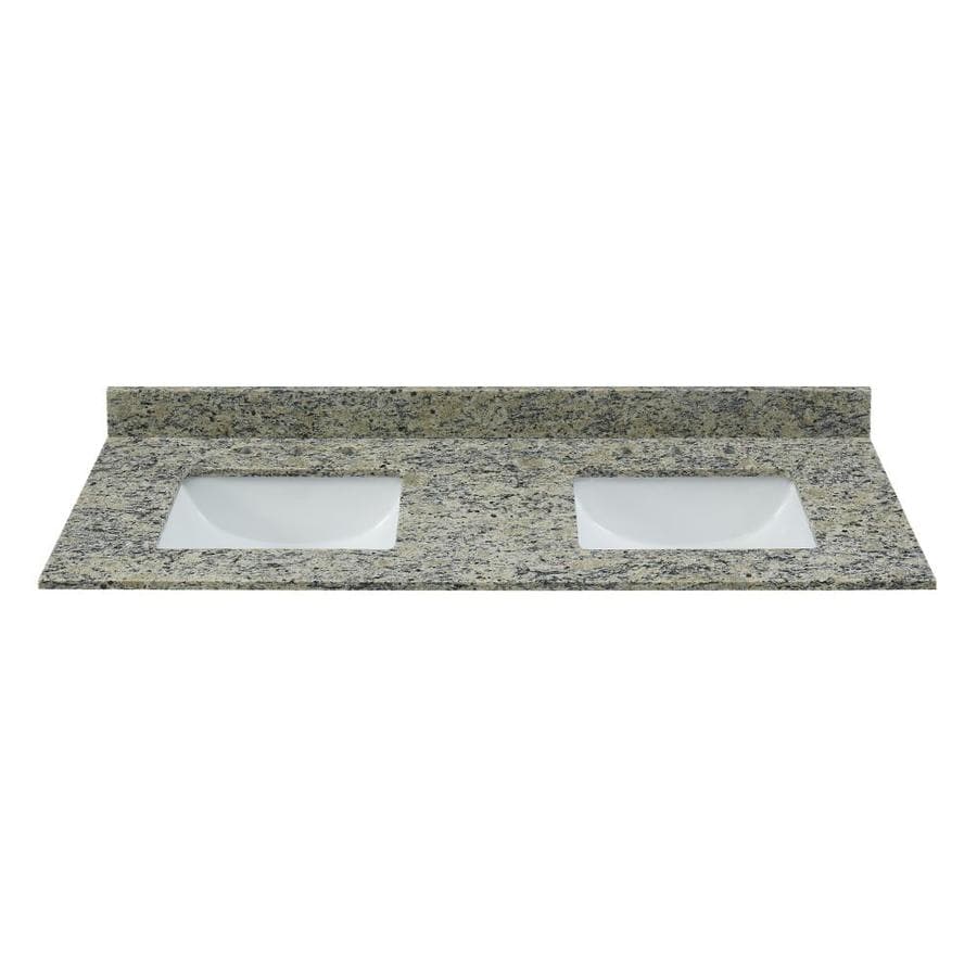 Bestview Santa Cecilia Light Brown Polished Granite Undermount Bestview Santa Cecilia Light Brown Polished Granite Undermount Double Sink Bathroom Vanity Top Common