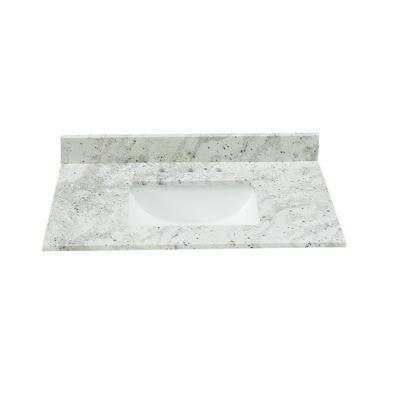 Bestview 37 In Glacier White Granite Bathroom Vanity Top At Lowes Com