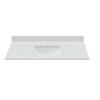 Bestview 49-in Carrara White Quartz Bathroom Vanity Top at Lowes.com