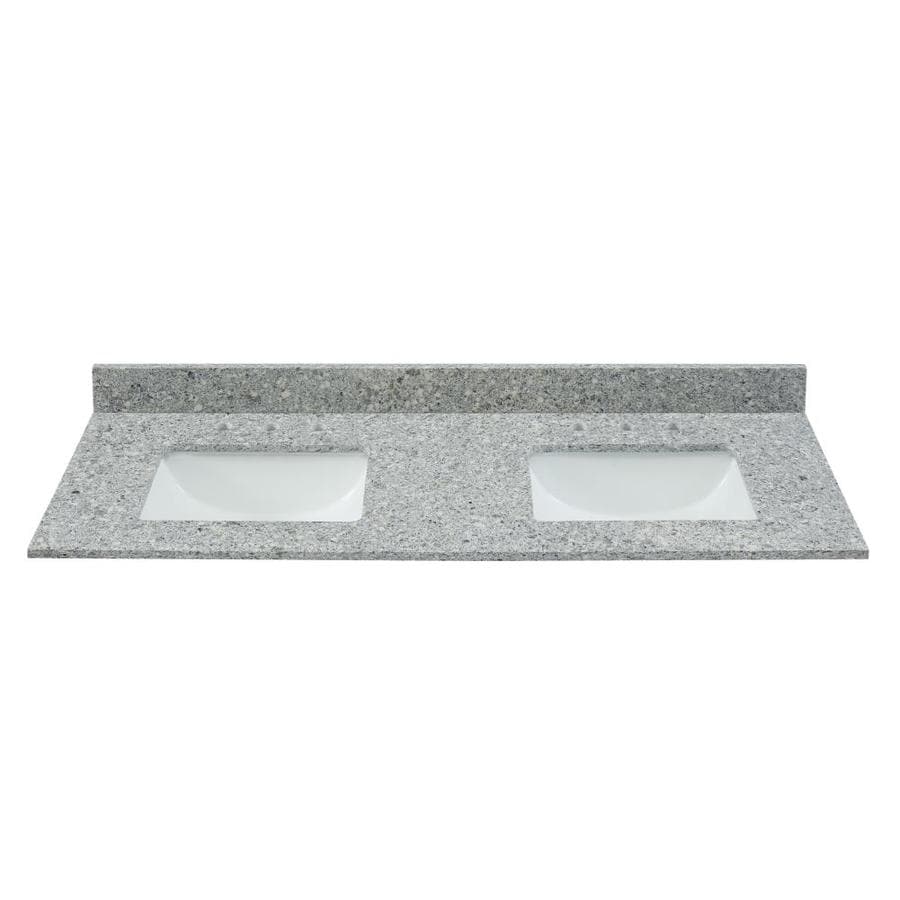 Bestview Oyster White Quartz Undermount Double Sink Bathroom Bestview Oyster White Quartz Undermount Double Sink Bathroom Vanity Top Common 61 In