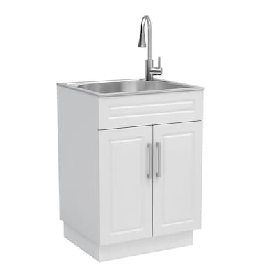 Style Selections 21 4 In X 24 1 In 1 Basin White Freestanding