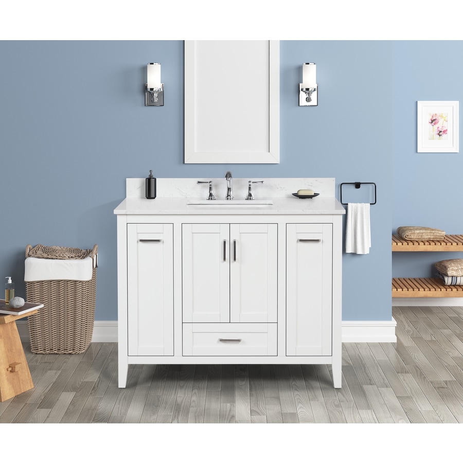 White 42-in Bathroom Vanities with Tops at Lowes.com