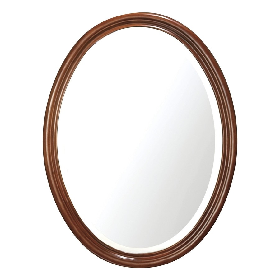 Avanity OXFORD-M25-DO Oxford Dark Oak Oval Bathroom Vanity Mirror