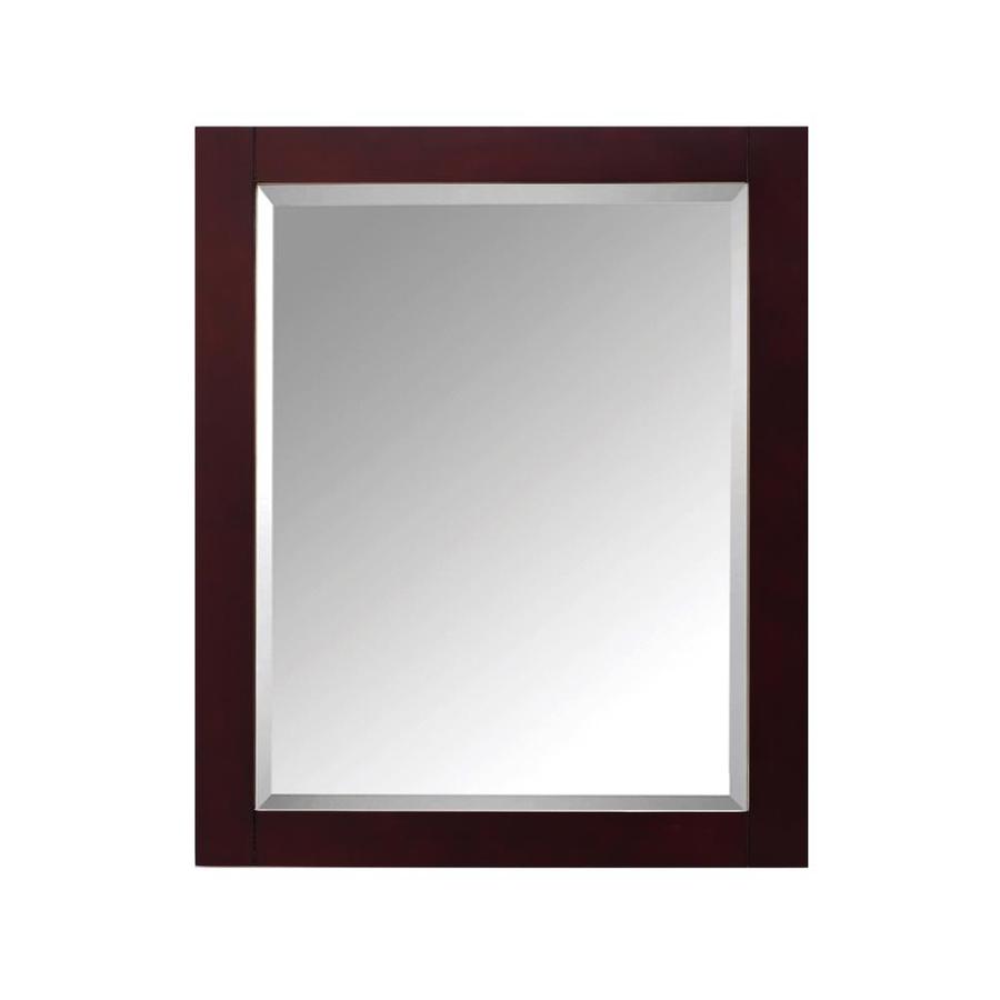 shop avanity modero 28-in espresso rectangular bathroom mirror at