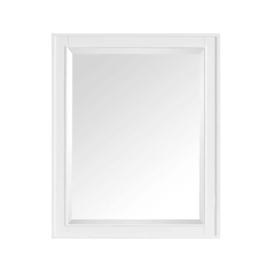 Avanity Madison 28in White Rectangular Bathroom Mirror at