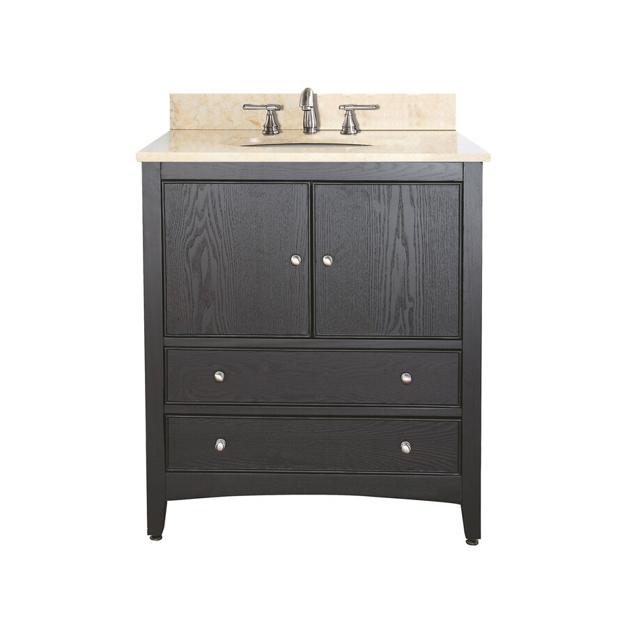Avanity Westwood Ebony 25in Undermount Single Sink Poplar Bathroom