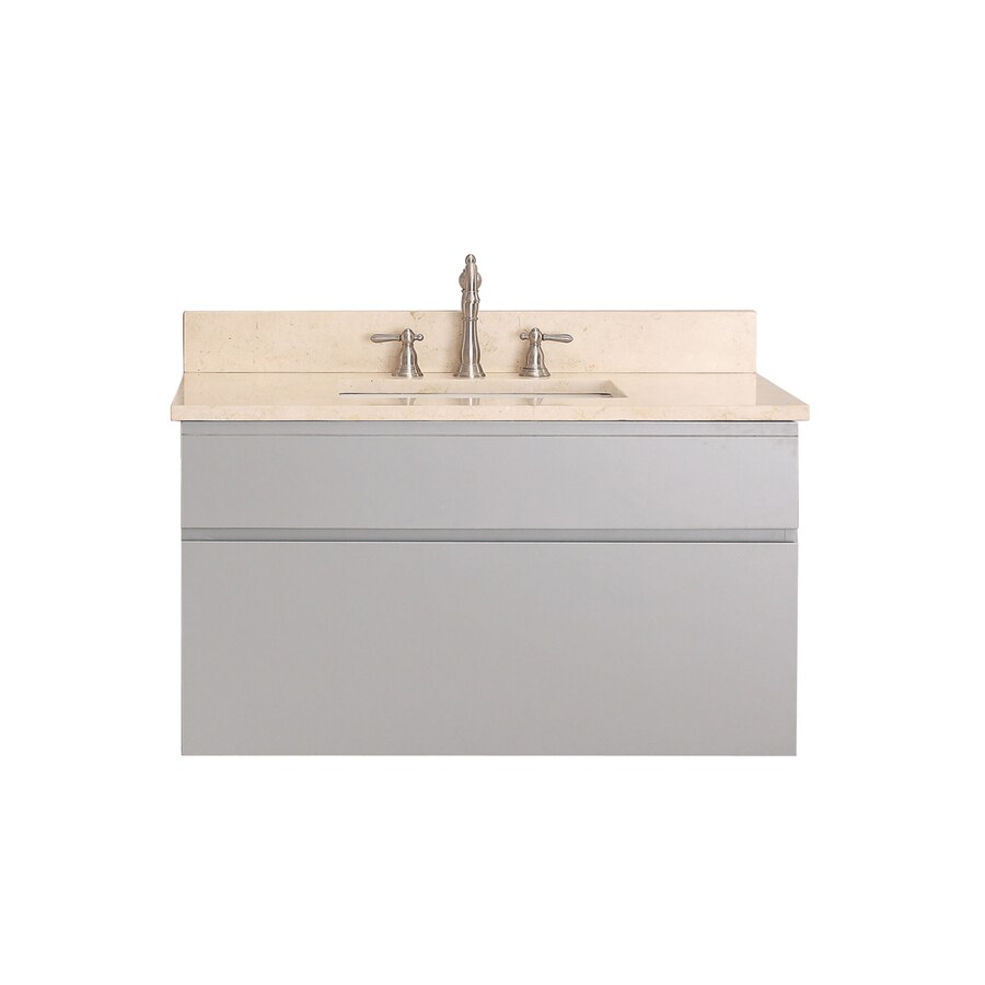 Avanity Tribeca 37-in Chilled Gray Undermount Single Sink Bathroom ...