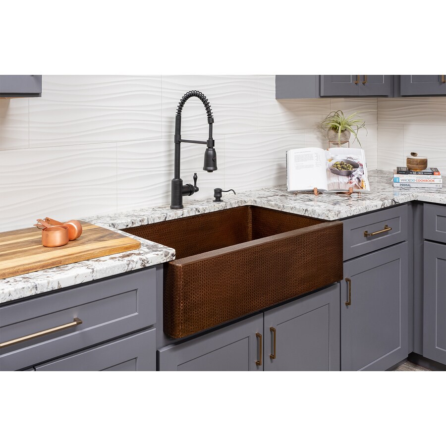 Bronze Apron Front Farmhouse Kitchen Sinks At Lowes Com   813584010484 