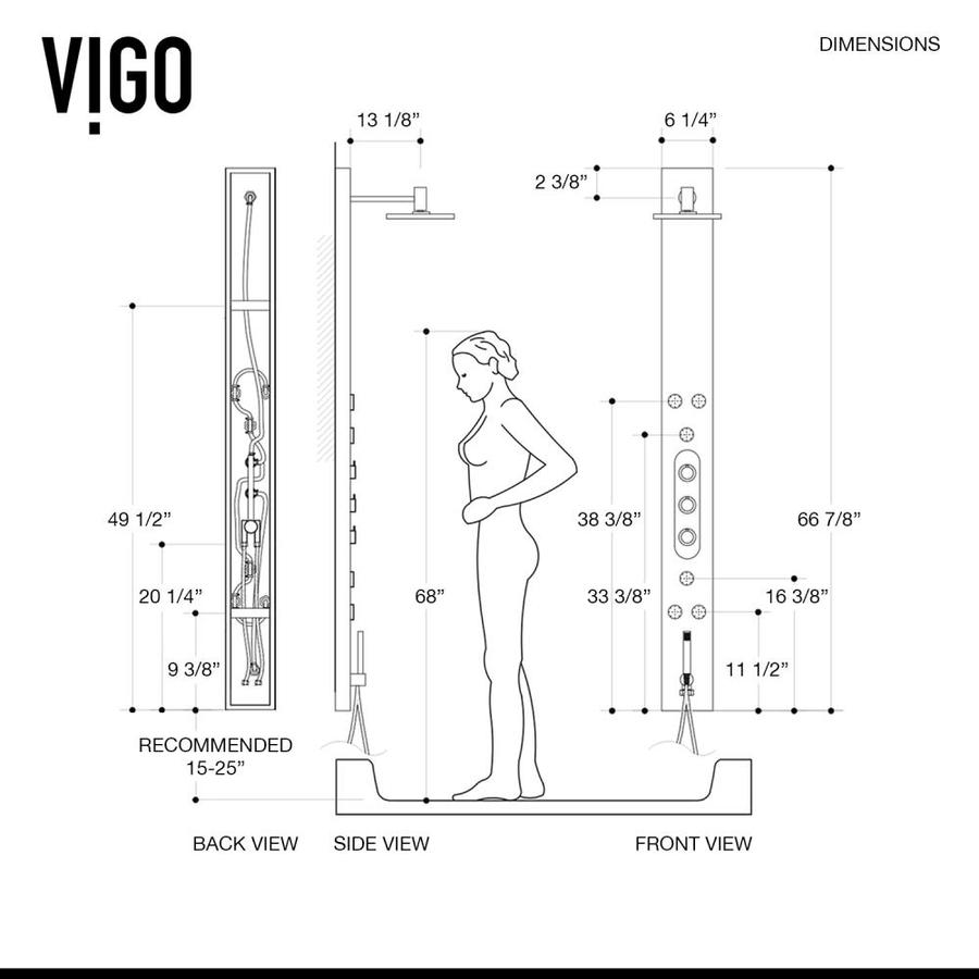 VIGO 3-Way Stainless Steel Shower Panel System at Lowes.com