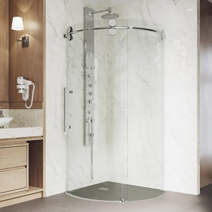 Vigo Sanibel 38 In To 38 In W Frameless Bypass Sliding Chrome