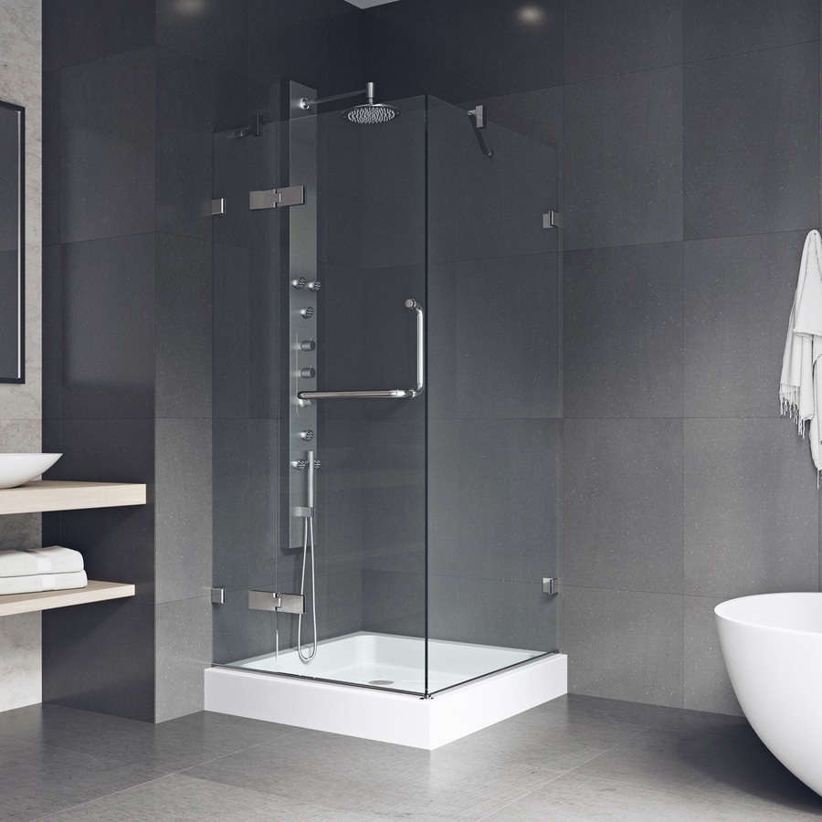 Vigo Monteray 36 In W Chrome Hinged Shower Door At Lowes Vigo Monteray 36 In W Chrome Hinged Shower Door