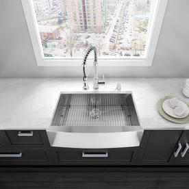 33 inch farmhouse apron sinks cast iron vigo 33in 20in premium satin singlebasin standard undermount apron frontfarmhouse kitchen sinks at lowescom 33 inch farmhouse apron sinks cast iron vigo 33in 20in premium satin singlebasin standard undermount apron frontfarmhouse kitchen sinks at lowescom