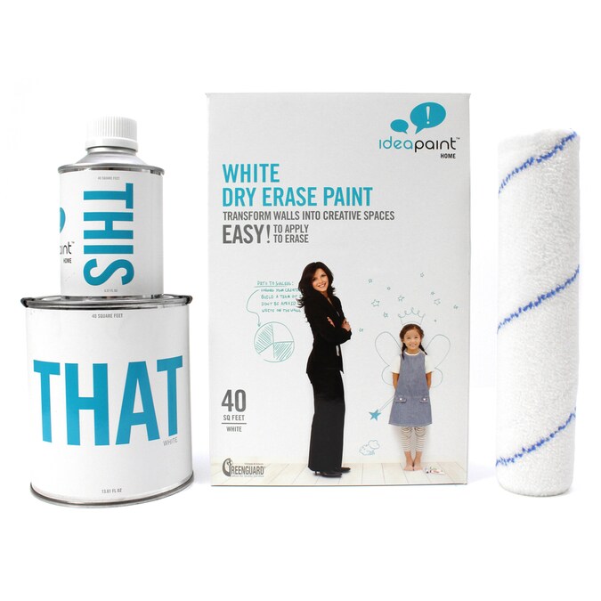 IdeaPaint 40sq ft White Gloss Dry Erase Paint in the Dry