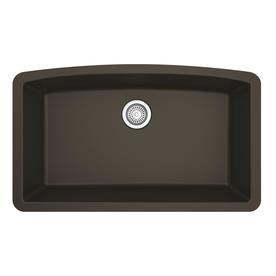 Karran 32.5-in x 19.5-in Brown Single-Basin Undermount Residential Kitchen Sink