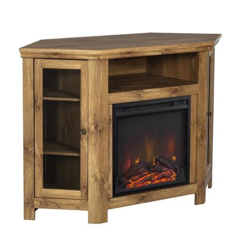 Walker Edison Barnwood Fireplace Tv Stand At Lowes Com