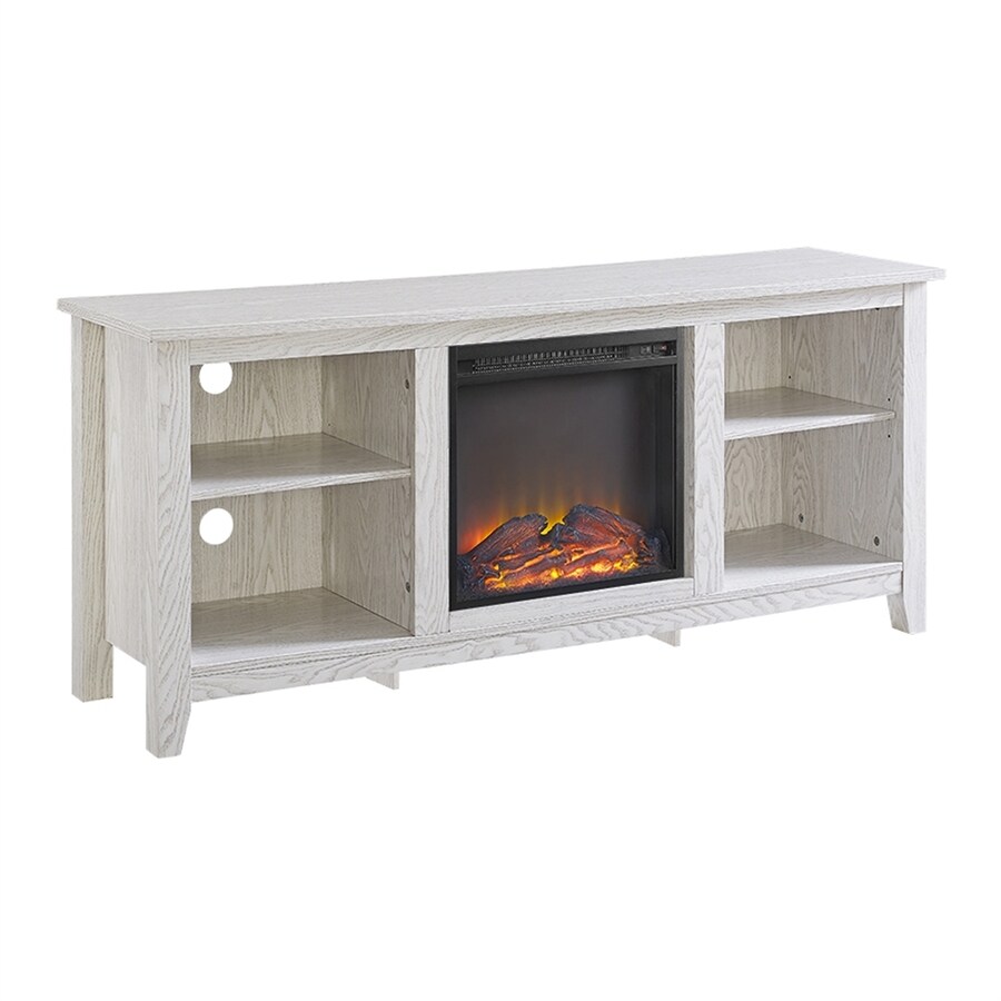 Walker Edison White Fireplace Tv Stand At Lowes Com