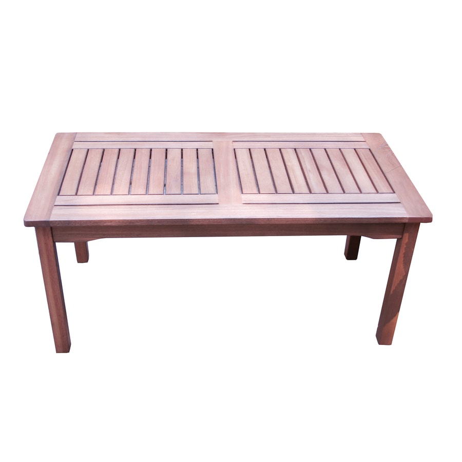 Outdoor Interiors Wood Rectangle Patio Coffee Table At Lowes Outdoor Interiors Wood Rectangle Patio Coffee Table