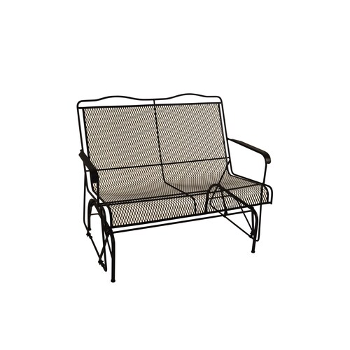 Davenport Black Wrought Iron Patio Rocking Chair in the ...