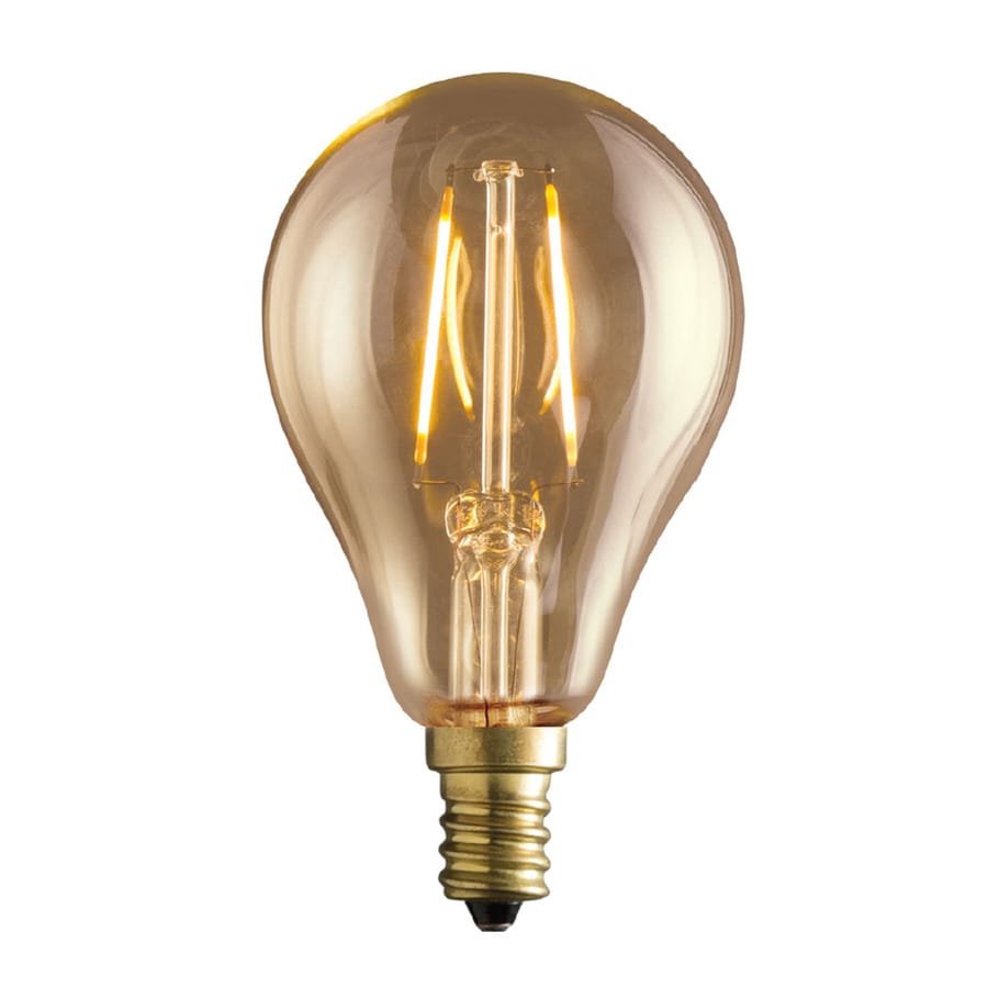 Kichler 777450 Vintage 40-Watt EQ Amber Candelabra Base (E-12) Dimmable Light Bulb