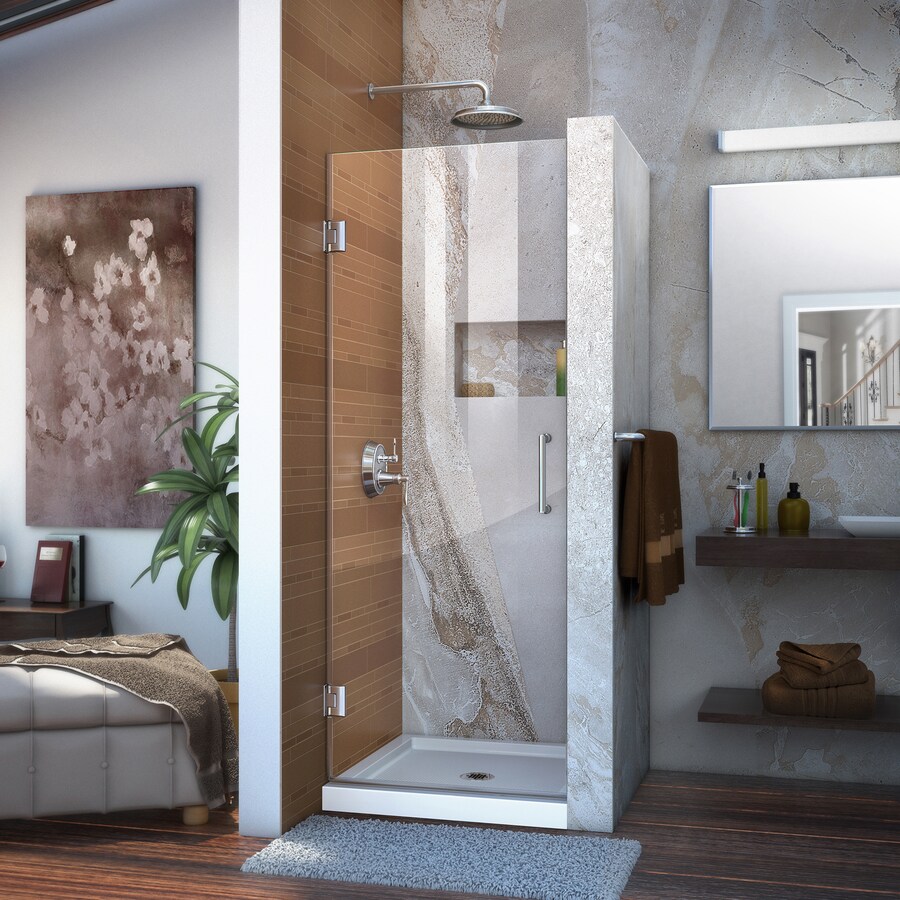 Dreamline Unidoor 29 In To 29 In W Frameless Hinged Chrome Shower