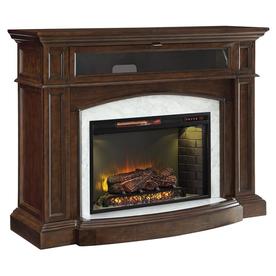 Scott Living 52 5 In W 5100 Btu Mahogany Wood Corner Or Flat Wall