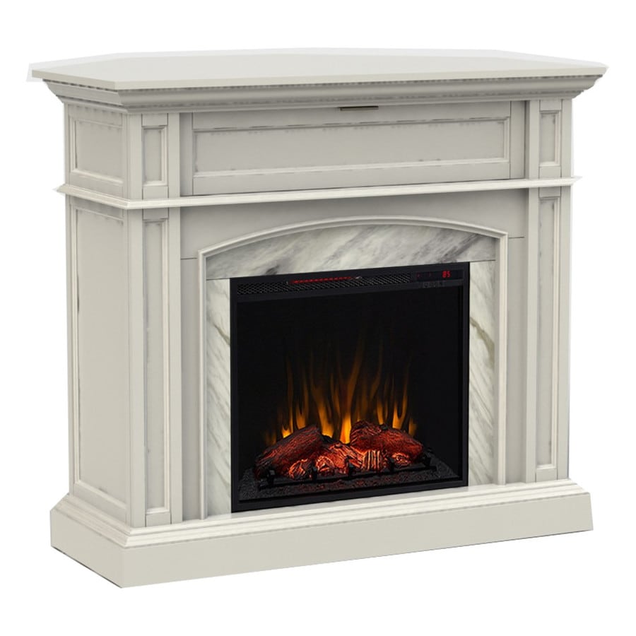 Shop scott living 46.5-in w 5100-btu white wood corner or flat wall infrared quartz electric fireplace media mantel in the electric fireplaces section of Lowes.com