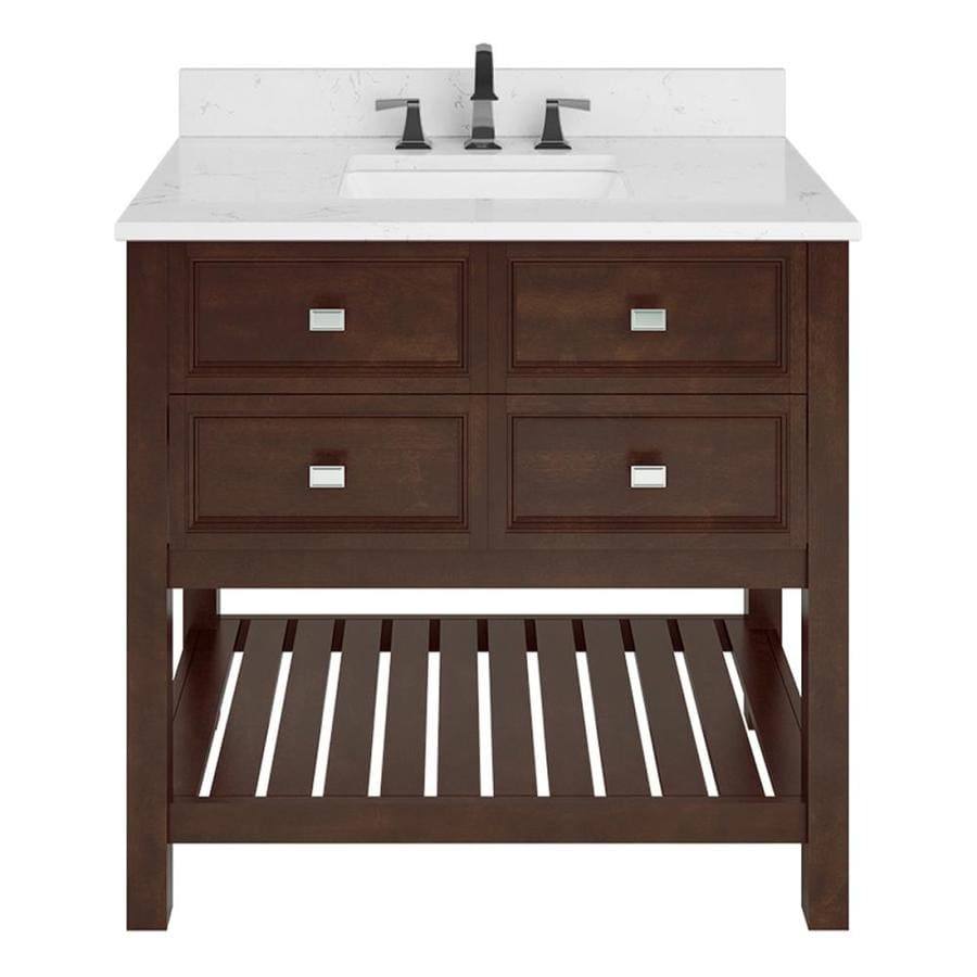 Scott Living Canterbury 36 In Mahogany Single Sink Bathroom Vanity